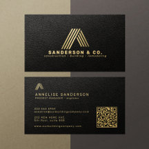 Schwarzes Gold benutzerdefiniertes Logo QR Baucons