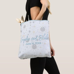 Schwarzes Gold Blaues Himmelhochzeit Tasche