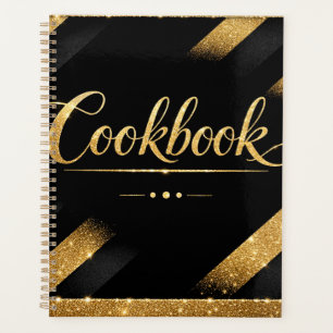 Schwarzes Gold Business Luxus Modernes Kochbuch Planer