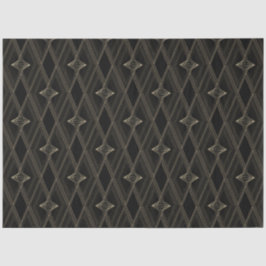 Schwarzes Gold Diamond Muster Abstrakt Chic Geomet Seidenpapier