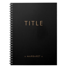 Schwarzes Gold Einfach Modernes Minimalistisches P Notizblock