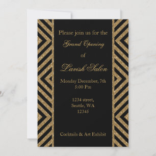 Schwarzes Gold Elegante Corporate Party Einladung