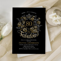 Schwarzes Gold Elegantes Blumen 80 & Fantastischer