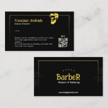 Schwarzes Gold Friseur Danke Geschäftskarte