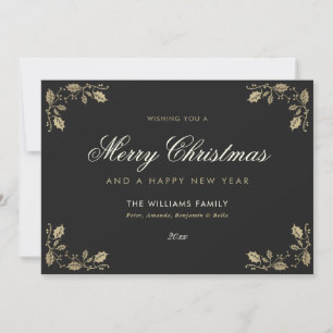 Schwarzes Gold Frohe Weihnachten Glück Neues Jahr