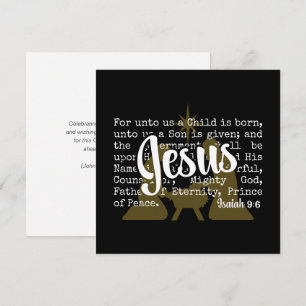 Schwarzes Gold FÜR UNS JESUS Weihnachten