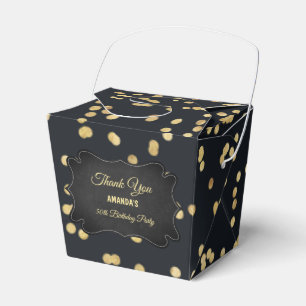 Schwarzes Gold Gelbe Glitter Party  Geschenkschachtel