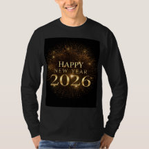 Schwarzes Gold glückliches neues Jahr Langarmshirt