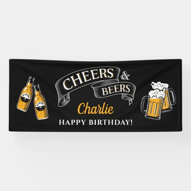 Schwarzes Gold jubeln und Biere jeden Alters Gebur Banner (Horizontal)