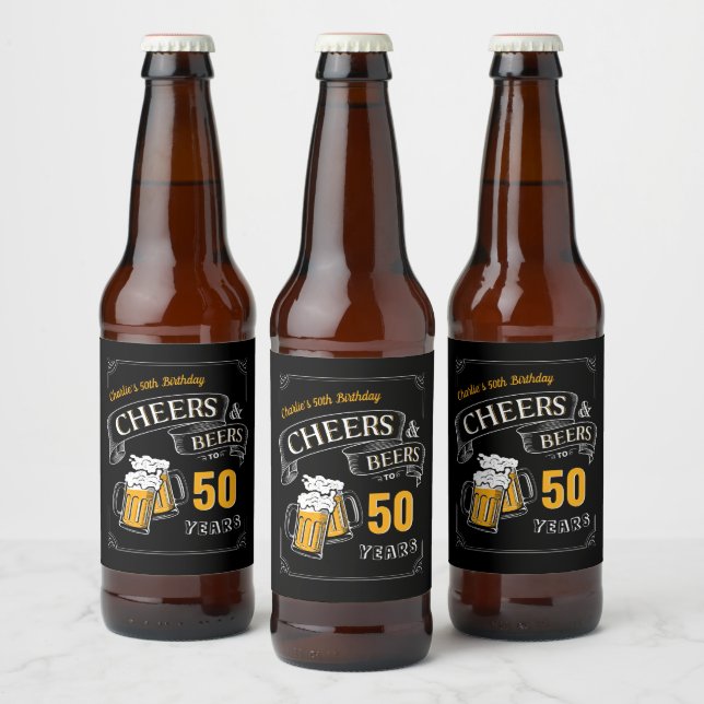 Schwarzes Gold jubeln und Biere jeden Alters Gebur Bierflaschenetikett (Flaschen)