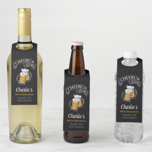 Schwarzes Gold jubeln und Biere jeden Alters Gebur Flaschenanhänger