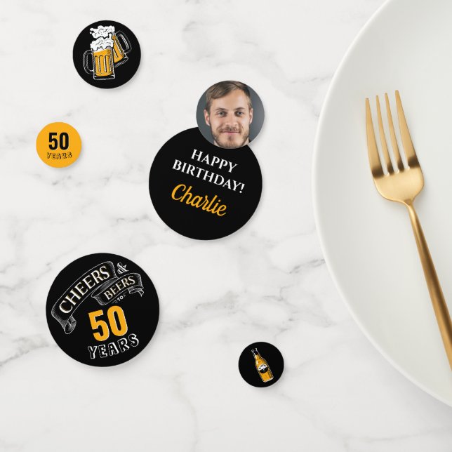 Schwarzes Gold jubeln und Biere jeden Alters Gebur Konfetti (Gruppe)
