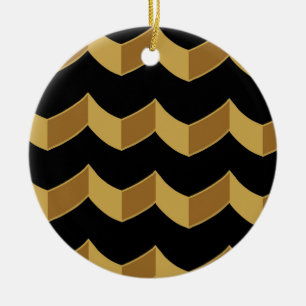 Schwarzes Gold Keramikornament