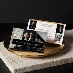 Schwarzes Gold Luxus Immobilienmakler Foto Luxus Visitenkarte