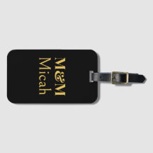 Schwarzes Gold Minimalistisches Monogramm Moderne