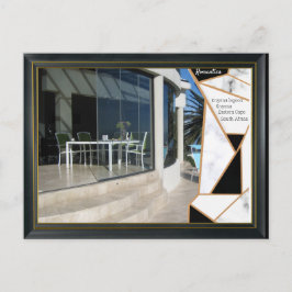 Schwarzes Gold Modernes Geometrisches Abstrakt Postkarte