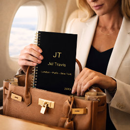Schwarzes Gold modernes minimalistisches Luxusdesi Notizbuch