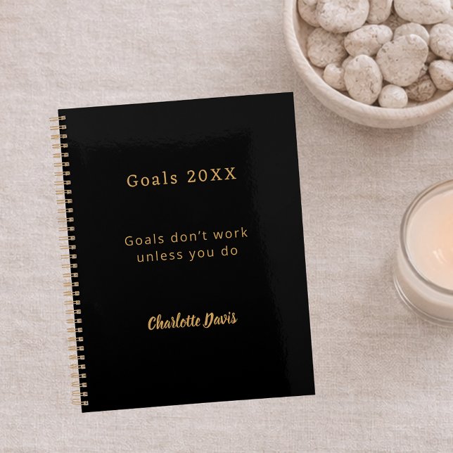 Schwarzes Gold Motivationszitat Ziele Planer (Von Creator hochgeladen)