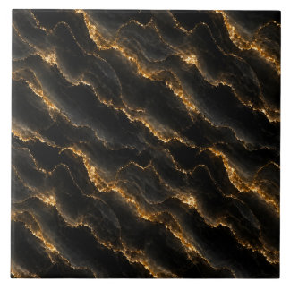 Schwarzes Gold-Onyx-Marmor nahtloses Muster Fliese