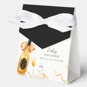 Schwarzes Gold Poppin Flaschen Champagner Baby Sho Geschenkschachtel