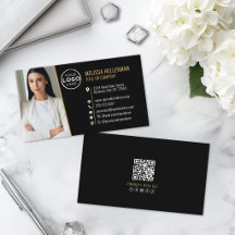 Schwarzes Gold Professioneller QR-Code Foto-Logo