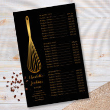Schwarzes Gold-Schneebesen-Bäckerei-Pâtisserie-Ser