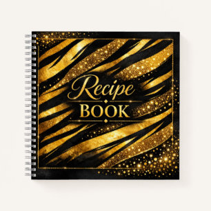 Schwarzes Gold Schrift Modern Elegant Luxuriöses R Notizbuch