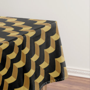 Schwarzes Gold Tischdecke