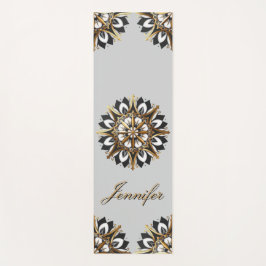 Schwarzes Gold und weißes geometrisches Design Yogamatte