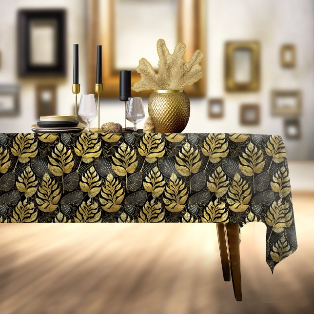 Schwarzes Gold Weihnachtsmuster#29 ID1009 Tischdecke (Von Creator hochgeladen)