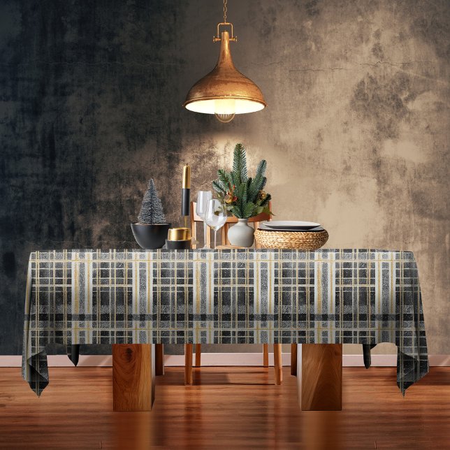 Schwarzes Gold Weihnachtsmuster#2 ID1009 Tischdecke (Von Creator hochgeladen)