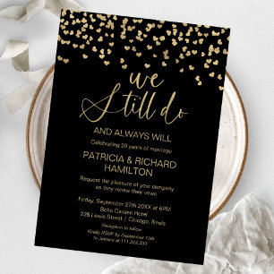 Schwarzes Gold Wir machen immer noch eine Hochzeit Einladung