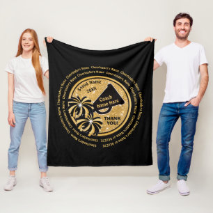 Schwarzes, GoldCheerleading Zug-Geschenke, Fleecedecke