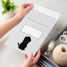 Schwarzes Goldendoodle-Design mit beliebigem Hinte