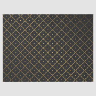 Schwarzes goldenes Quatrefolienpapier Seidenpapier