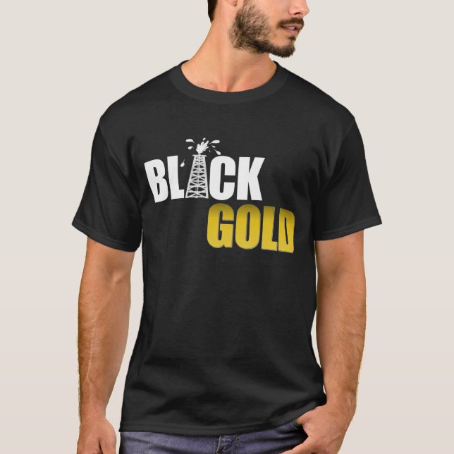 Schwarzes Goldöl T-Shirt (Vorderseite)
