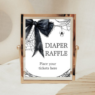 Schwarzes gotisches Diaper-Raffle-Schild für Littl Poster