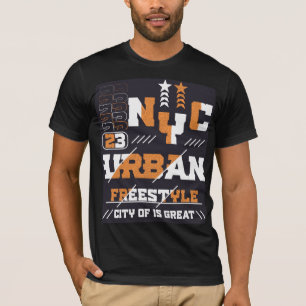 Schwarzes Grafikdesign-T-Shirt   Stylische Streetw T-Shirt