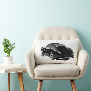 Schwarzes graues klassisches Auto Lendenkissen