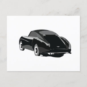 Schwarzes graues klassisches Auto Postkarte