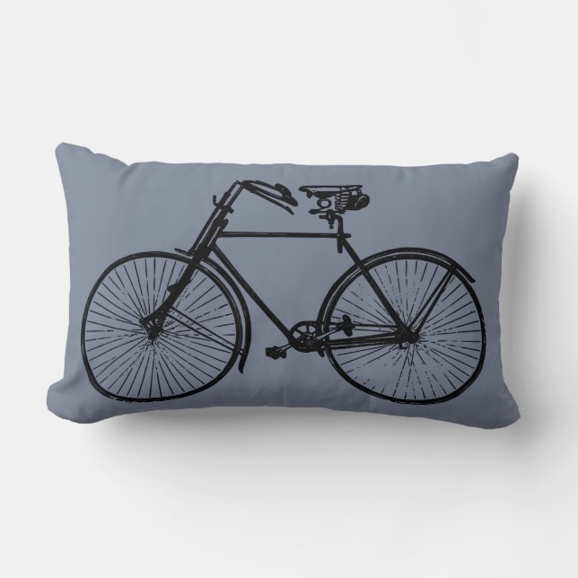 schwarzes graues Rauchblau des Fahrradfahrrad Lendenkissen (Vorderseite)