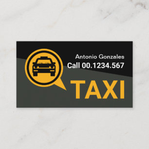 Schwarzes graues Trapezium gelbes Taxi Visitenkarte