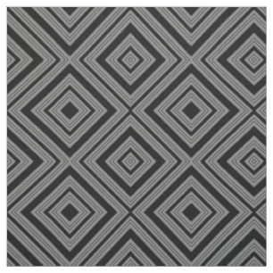 Schwarzes graues und weißes Diamant-Gewebe Stoff