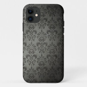 Schwarzes Grunge-Blumendamasken-gotisches iPhone 5 Case-Mate iPhone Hülle