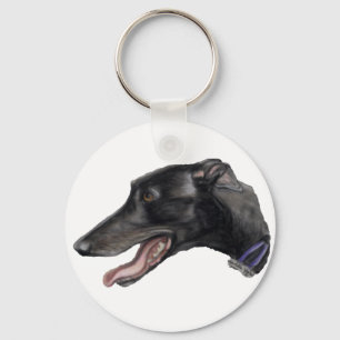 "Schwarzes Gryhound" Hundekunst-Schlüsselanhänge Schlüsselanhänger