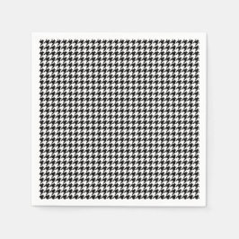 Schwarzes Hahnentrittmuster - Urlaubspapier Napkin Serviette
