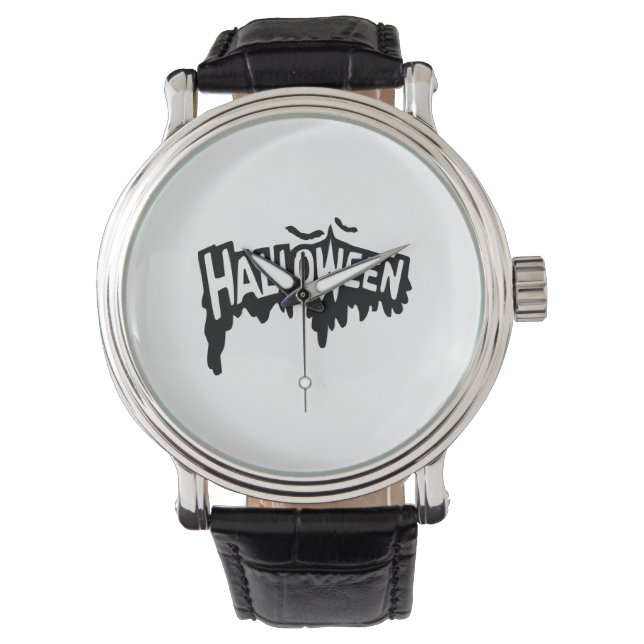 Schwarzes Halloween Armbanduhr (Vorderseite)
