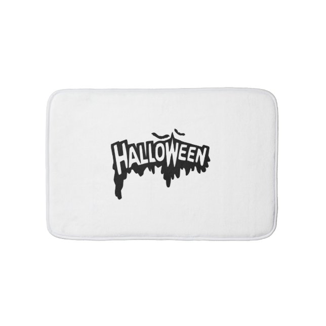Schwarzes Halloween Badematte (Vorderseite)