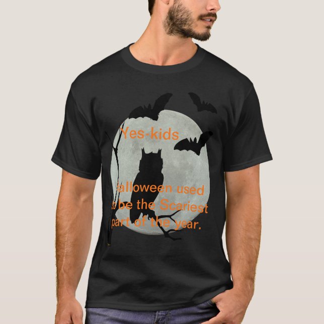 Schwarzes Halloween-Boot T-Shirt (Vorderseite)