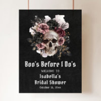 Schwarzes Halloween-Brautparty Begrüßung